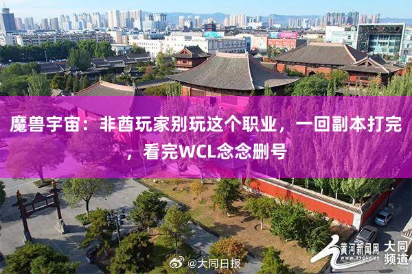 魔兽宇宙：非酋玩家别玩这个职业，一回副本打完，看完WCL念念删号